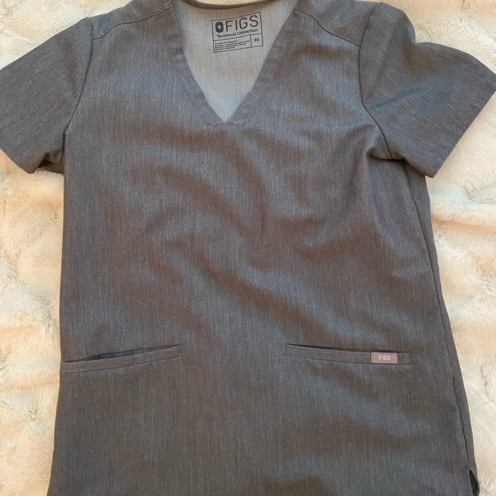 Figs heather denim set